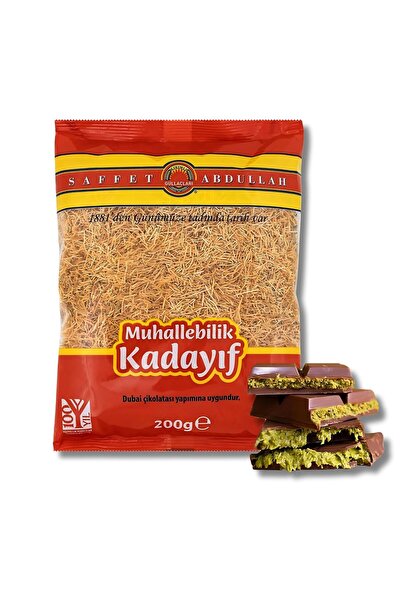 Saffet Abdullah Dubai Çikolatası Çıtır Kadayıfı 200 gr x 2 Paket