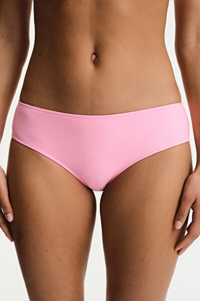 Penti Light Pink Missa Textured Mid-Waist Bikini Bottom