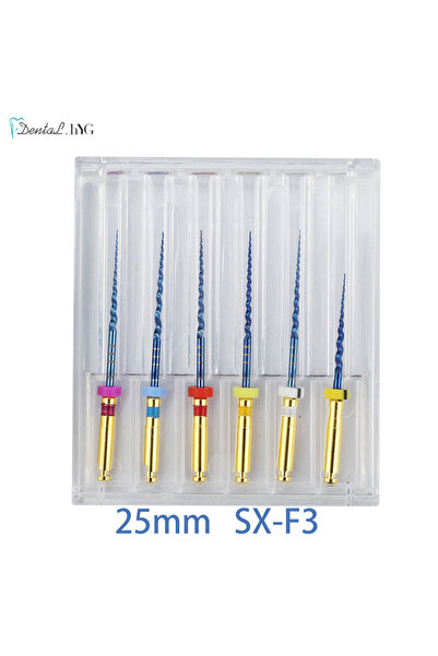 Choice14 25mm assorted HARBOR Dental SX-F3 Blue Files Nitinol Rotary Universa...