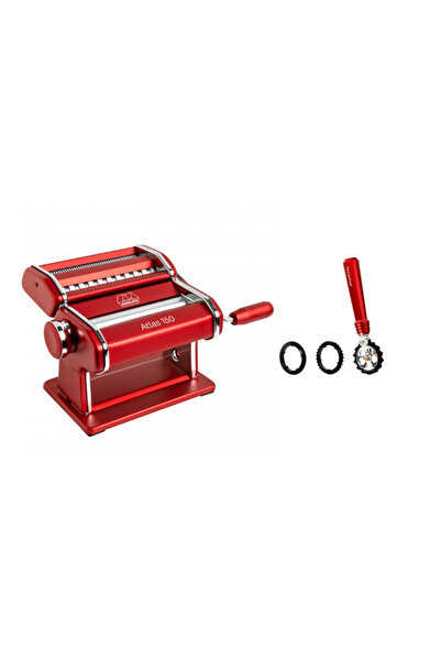 Marcato Atlas 150 Kırmızı Makarna Makinesi + Pastawheel