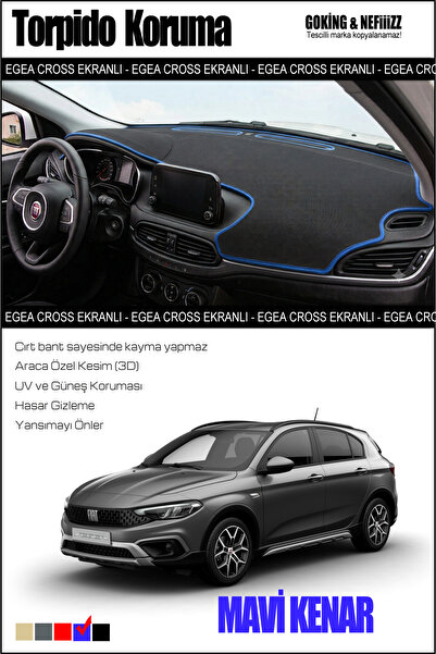 NEFİİİZZ Fiat Egea Cross Torpido Koruyucu Ekranlı Modele Özel 2015 - 2026 Ara...