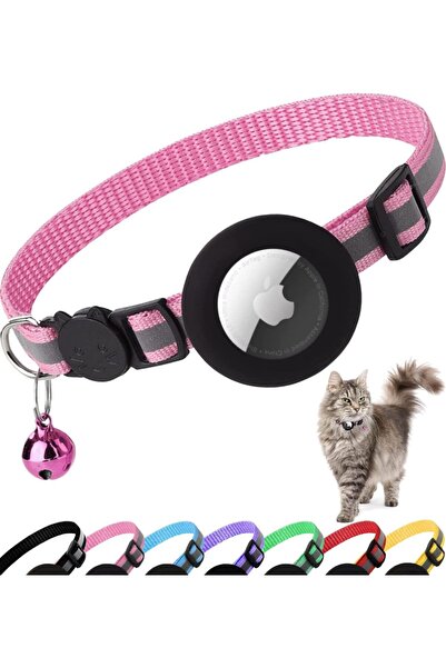 Choice Pink Cute Cat Collar Airtag Breakaway Reflective Kitten Collar with Be...