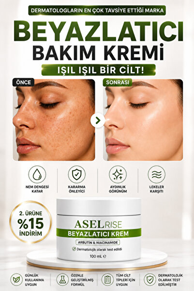 Asellrisee Beyazlatici krem Yüz,Diz,Dirsek,Koltuk altı,Genital bölge Leke kar...
