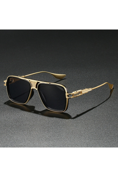 Choice1 Gold Black Luxury Sunglasses Men Punk Style Pop Street Fashion Cool U...
