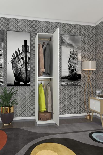 Kenzlife Gardırop 1 Kapılı Öğrenci Dolabı Tek Kapı Günebakan Byz 180*35*42 By...