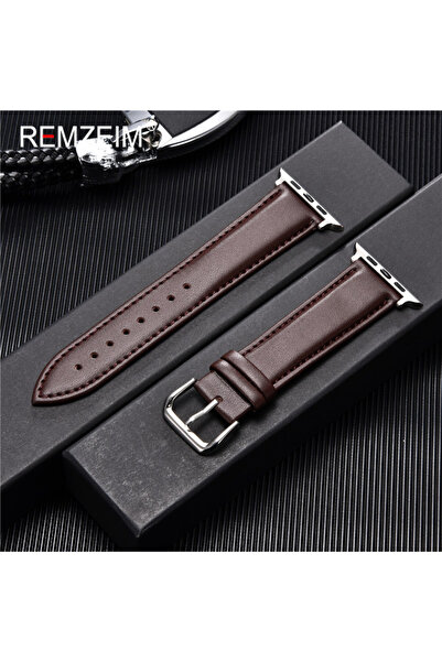 Choice 42mm or 44mm or 45mm Brown-C-S Calfskin Genuine Leather Watchband 38mm...