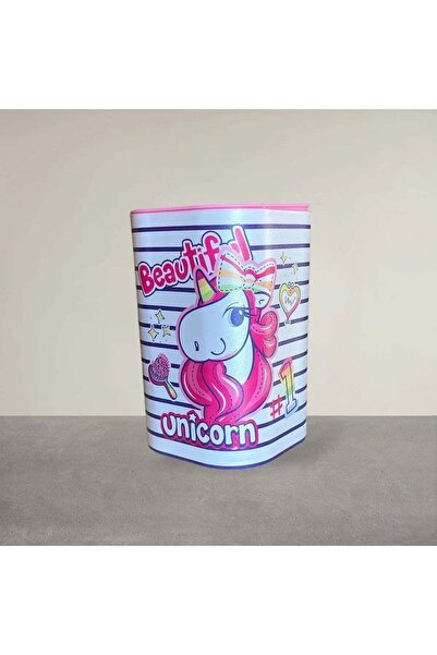 Dore Voir Pembe Sert Plastik Kumbara/ Kapağı Açılabilen Kumbara- Boy 11,5 Cm