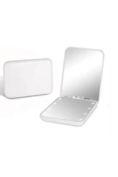 Choice1 WHITE Mini Handheld Makeup Mirror 1X/3X Magnifiying Compact Folding T...