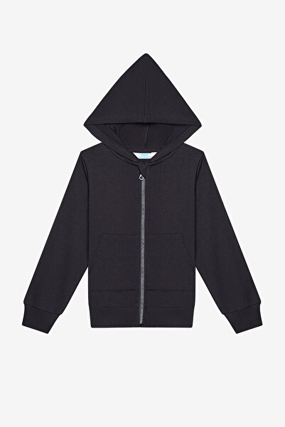 Penti Unisex Basic Siyah Hoodie