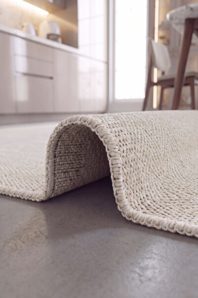 Cool Halı Delhi Krem Sisal Halı Hasır Görünüm Kaymaz Taban İskandinav Modern ...