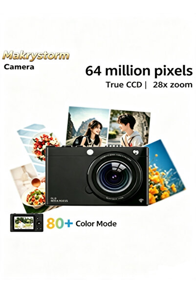 Makrystorm 64MP Digital Camera 4K Vlogging Camera With 64GB TF card high Defi...