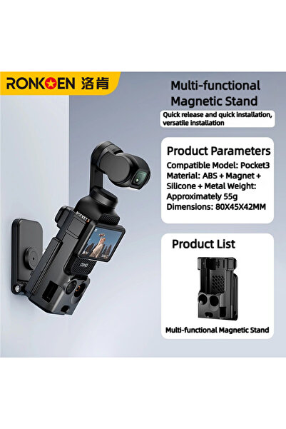 Choice1 standard Ronkoen PZ-01 For DJI Osmo Pocket 3 Magnetic Case with Detac...