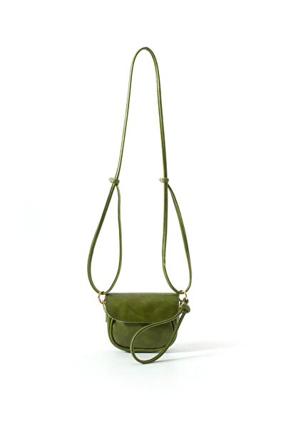 Zealous Women's Crossbody Green Bag with Adjustable Knot Detail Strap