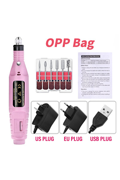 Choice35 USB Plug Pink LULAA Portable Professional Electric Nail Drill Machin...