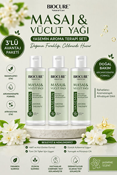 Biocure Rahatlatıcı-aromaterapikEtkili Masaj Yağı Ve Vücut Bakım Yağı / Yasem...