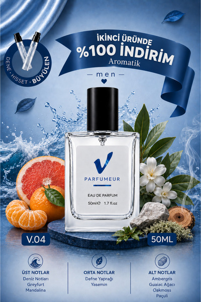 V.04 Edp Selective 50 ml Erkek parfüm | Fresh – Denizsi – Narenciye –Aromatik