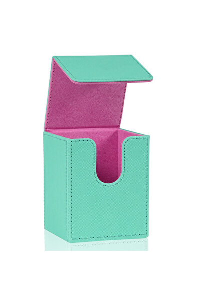Choice11 AQUA-Pink Card Deck Box, Card Storage Box Holds 100+ Single Sleeved ...