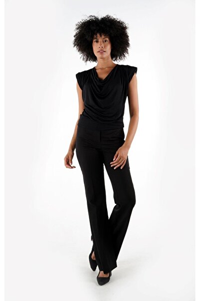 ALEXANDERGARDI Degaje Yaka Cropped Draped Blouse (B24-00181)