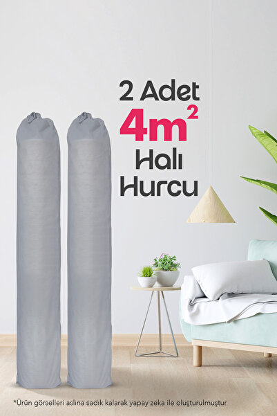 Palm Design 2 Adet 4 Metre Kare Halı Hurcu, Halı Saklama Kılıfı, Halı Organizeri