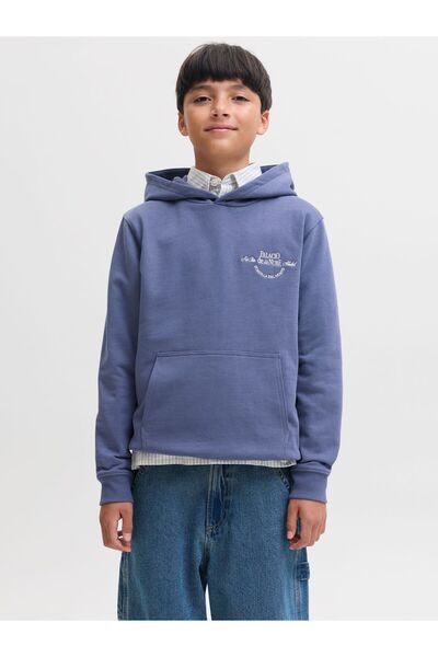 Jack & Jones Junior Hanorac cu imprimeu pe spate pentru băieți