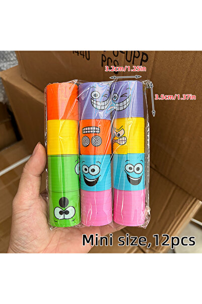 Choice C 12pcs 12/24PCS Rainbow Magic Spring Toys Colorful Coil Party Favors ...