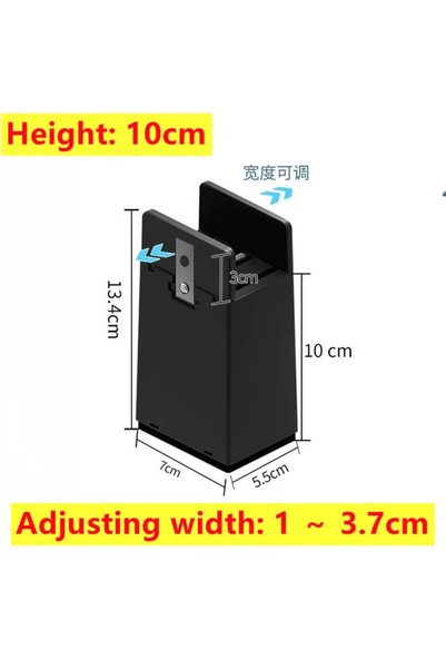 Choice Black 10cm-4pcs 4PCS Adjustable Chair Feet Riser Screw Clamp 2 4 Inch ...
