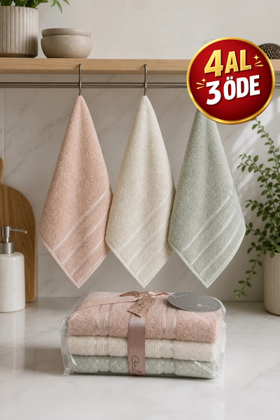 Coton Delux Pera 3-Piece 100% Cotton Towel Set |   30X50 cm Kitchen Towel |  ...