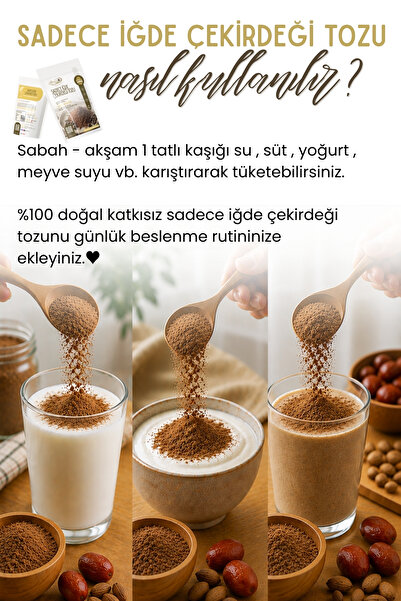 Emine türk anneli 250 Gr. Sadece Iğde Çekirdeği Tozu Unu (İĞDE ÇEKİRDEĞİNDEN ÖĞÜTÜLMÜŞTÜR) % 100 Doğal Annemeli