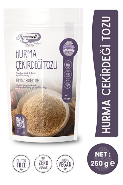 EMİNE TÜRK ANNEMELİ 250 GR HURMA ÇEKİRDEĞİ TOZU (UNU) %100 DOĞAL HAFTALIK TAZ...