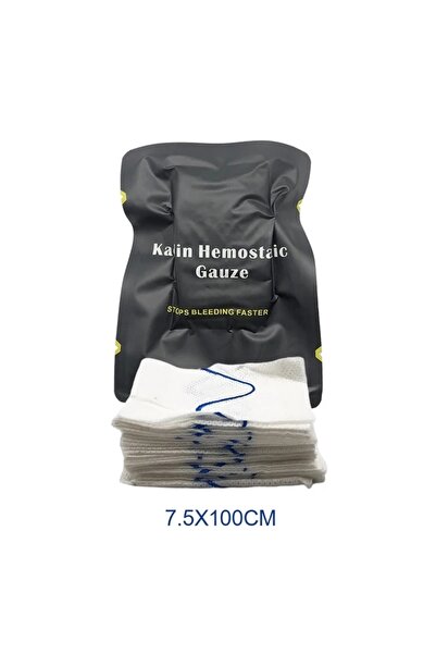 Choice 7.5X100CM Hemostatic Kaolin Gauze Combat Emergency Trauma Z-Folded Sol...