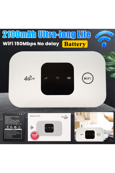 Choice راوتر 4G LTE لاسلكي واي فاي مع بطارية 2100 مللي أمبير وفتحة لبطاقة SIM...