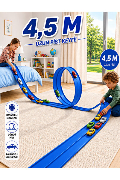 Hyd Oyuncak Go Track Esnek Yarış Pisti Kıvrılabilen Aksiyon Pisti 4.5 Mt Flex...