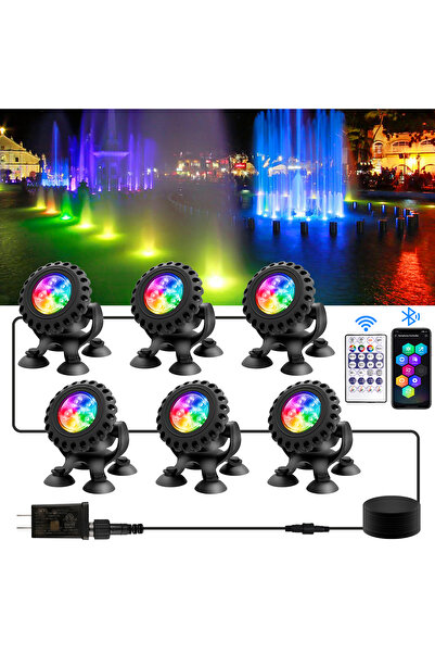 Choice EU Plug 6 Lights 1/3/4/5/6 LED RGB Light IP68 Waterproof Swimming Pool...