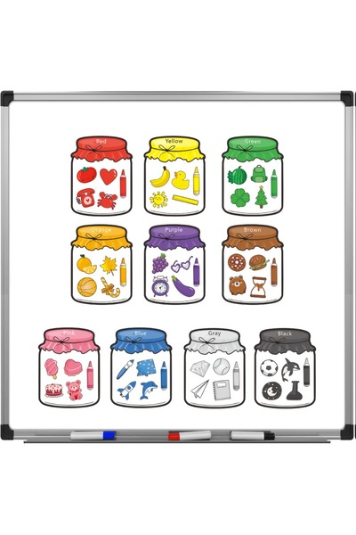 Choice 10pcs Tiles Color Recognition Magnetic Sorting Set Educational Magnet ...