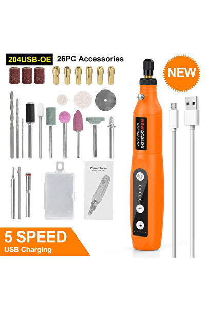 Choice 204USB-OE NEWACALOX USB Charging Variable Speed Mini Grinder Machine R...