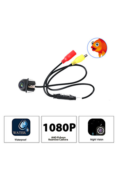 Choice1 KD408-AHD-C IP68 Waterproof 180° Auto Parking Assistance Car Rear Vie...
