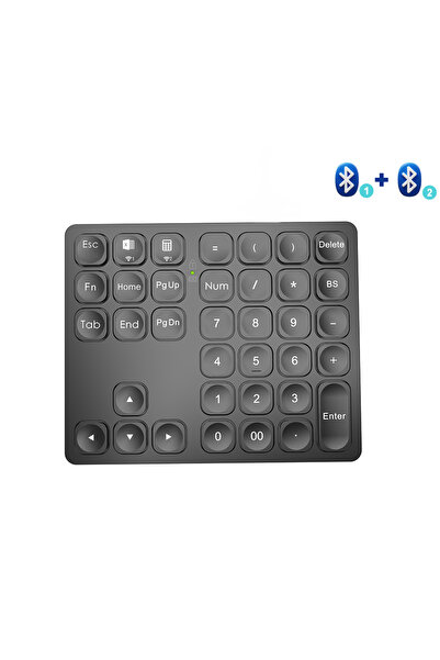 Choice Bluetooth Black BOW Dual Bluetooth Numeric Keyboard Rechargeable Wirel...