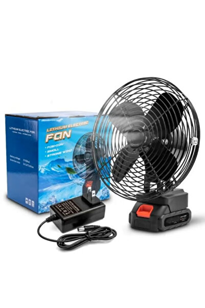 GENERAL 21V Double Battery Rechargeable Camping Fan Portable with 90 Rotation...