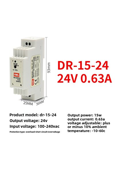 Choice DR-15-24 Alternative Rail Switch Power Supply 24V Transformer 220 To 1...