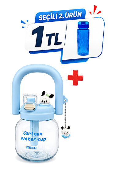 M&B WATER BOTTLE Cute Children's Water Bottle - Water Bottle with Straw & Det...