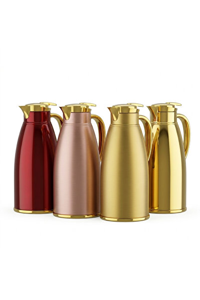 Kawashi 4-Piece Vacuum Flask Set, 1L, 1.3L, 1.6L & 1.9L, Thermal Insulated Fl...