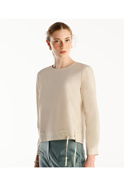 Yargıcı Blouse with Tie Front Detail