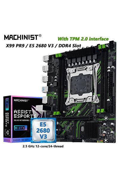 choice2 Motherboards MACHINIST PR9 X99 Motherboard TPM2.0 Module Intel Xeon E...