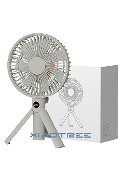 choice2 Khaki New Portable Folding Handheld Fan 3000mAh Desktop Rechargeable ...