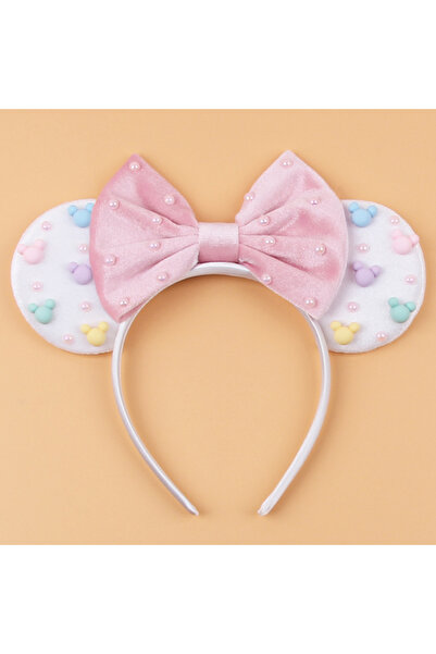 Choice47 tdmq232-9 1pc Mouse Ear 3.3"Velvet Ears Headband For Girls Soft Bow ...