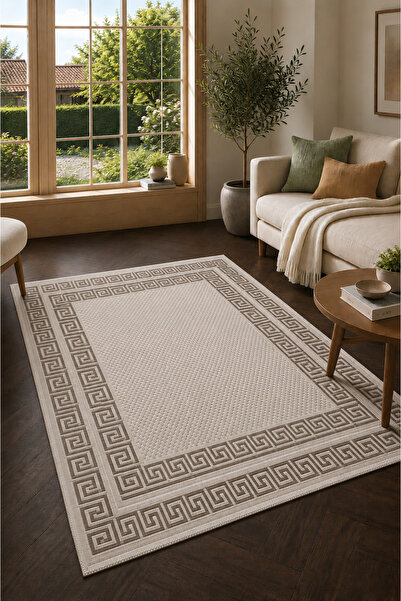 Çelsa Home Versaj Bukle Lüks Pamuklu, Makinede Yıkanabilir Kilim - Bej / Yoll...