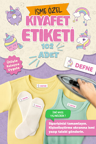 MSticker Kıyafet Etiketi - Okul Kıyafetlerine Kişiye Özel 30 Saniyede Kolay U...