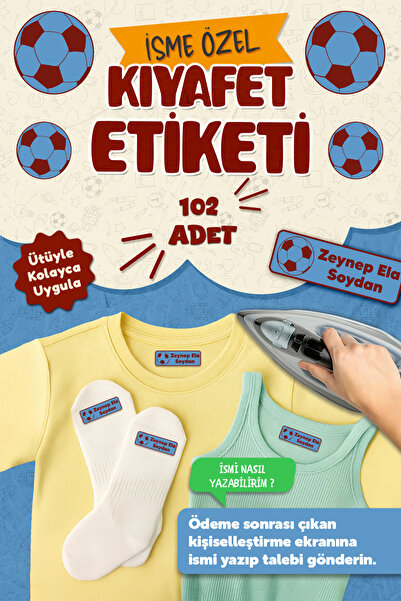 MSticker Kıyafet Etiketi - Okul Kıyafetlerine Kişiye Özel 30 Saniyede Kolay U...