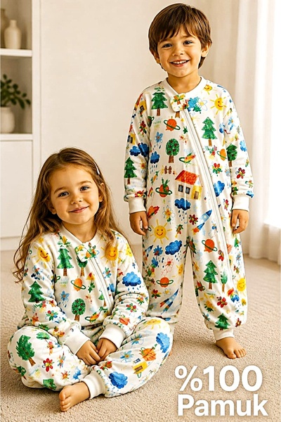 Happystore Fiber-Free Organic Winter Long Sleeve Double Layer 100% Cotton Fla...