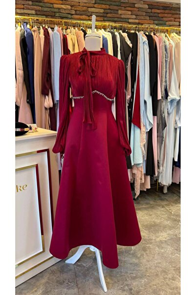 MY DRESS LIKE Bordo Prenses Kesim Balo, Mezuniyet ve Davet , Tesettür Abiye